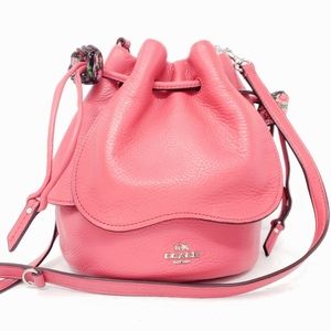 Coach Strawberry Petal Pebble Drawstring Crossbody